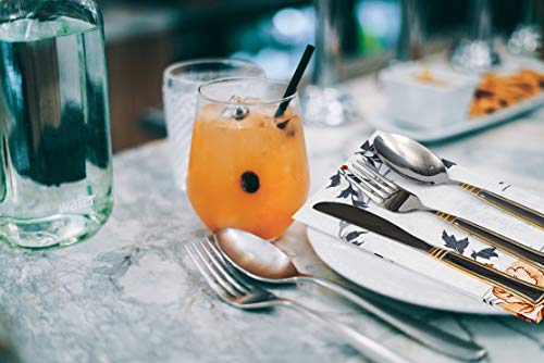 Ruvanti Cloth Napkins 6 Pack 18X18 Inch Dinner Napkins, Soft & Absorbent 100% Cotton Napkins Cloth Washable & Reusable. Linen Napkin For Christmas, Thanksgiving Dinner, Weddings Parties - Grey Floral #TOP6