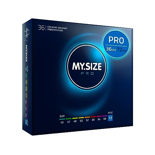 MY.SIZE PRO Elite Kondome Größe 8 72 mm XXL 36 Stück Extra reines Vytex-Latex leicht zu öffnen