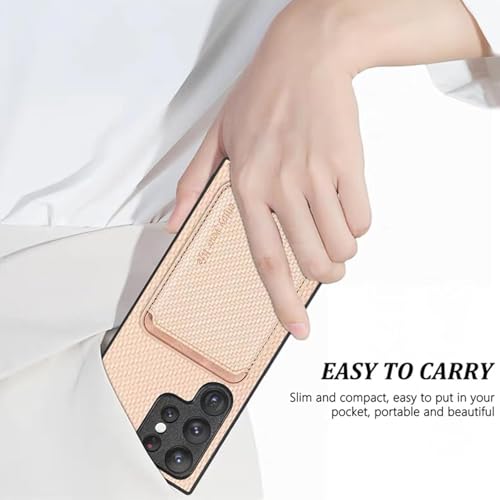 FAOMSEBS for Samsung S23 Ultra Case Magsafe, with Magnetic Wallet & Card Holder (Carbon Fiber Texture) [Stable Magnetic] [10Ft Drop Tested] Shockproof for Samsung Galaxy S23 Ultra Wallet Case 6.8'' - Image 6