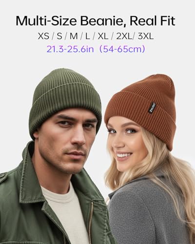 Gorro XXL Beanie para Hombre, tejido cálido para invierno miniatura 2