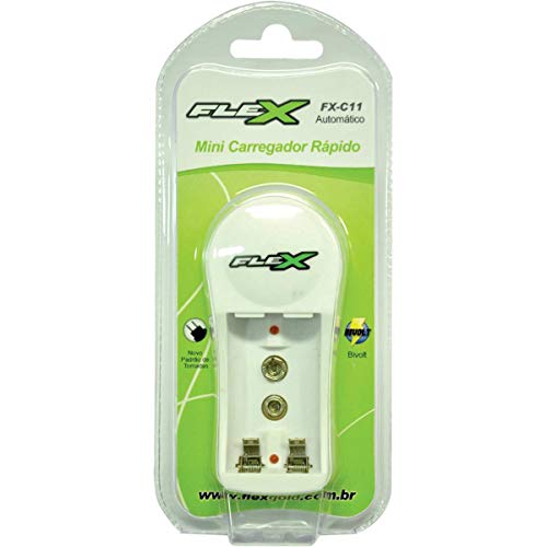 Carregador de Pilha AA/AAA e Bateria 9V FXC11 Bivolt FLEX, Flex, FXC11, #N/DISP