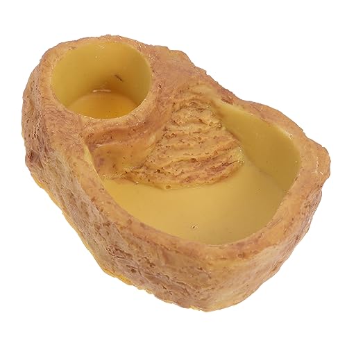 JOINPAYA リクガメ用餌入れ 爬虫類用フードホルダー 丈夫なフードボウル 滑らか表面設計 昆虫飛散防止機能 テラリウム用給餌器 ペット飼育用品 爬虫類ケージ用