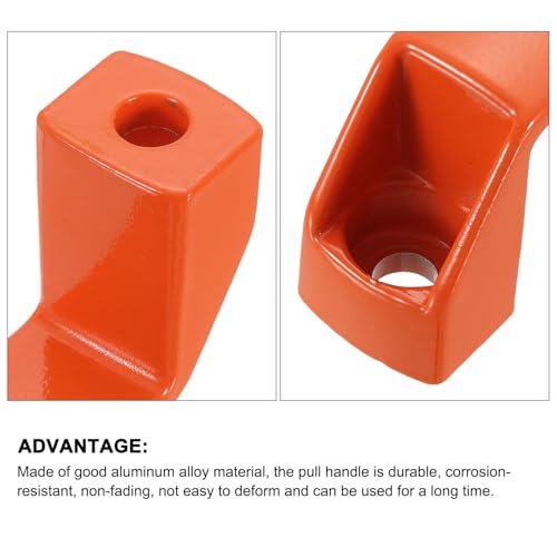 Tiradores rectangulares uxcell de aluminio naranja para muebles 4