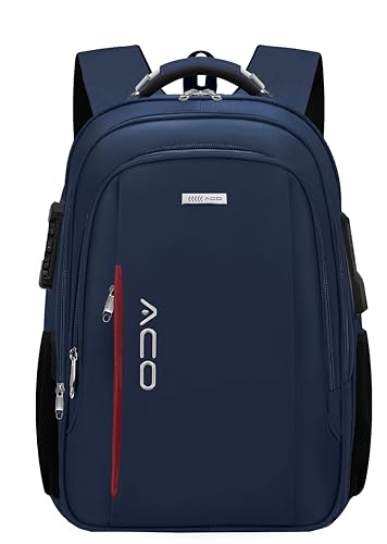 Mochila Bolsa Masculina Feminina Notebook Anti Furto Reforçada Semi Impermeável Escolar Faculdade Trabalho Viagem Resistente Executiva Cabo De Aço Saída Usb SAÍDA Fone DE OUVIDO (AZUL)