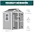 Ball & Cast 6x4.4 FT Resin Weather Resistant Outdoor Storage Shed with Floor and Ventilation & Window,Waterproof Tool Cabinet W/Sloping Roof & Lockable Door,House for Bicycles,Lawnmowers,Light Grey