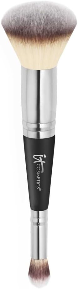 IT Cosmetics Heavenly Luxe Complexion Perfection Foundation Make Up Brush #7, Double-Ended Makeup Brush & Multi-Use for Seamless Foundation & Concealer Application