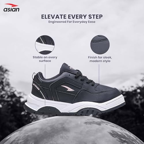 Image of ASIAN Nancy-05 Sneakers for Women | Trendy Lightweight Casual Shoes with Cushioned Comfort, Non-Slip Grip Sole & Stylish Everyday Wear for Walking, College & Outings
