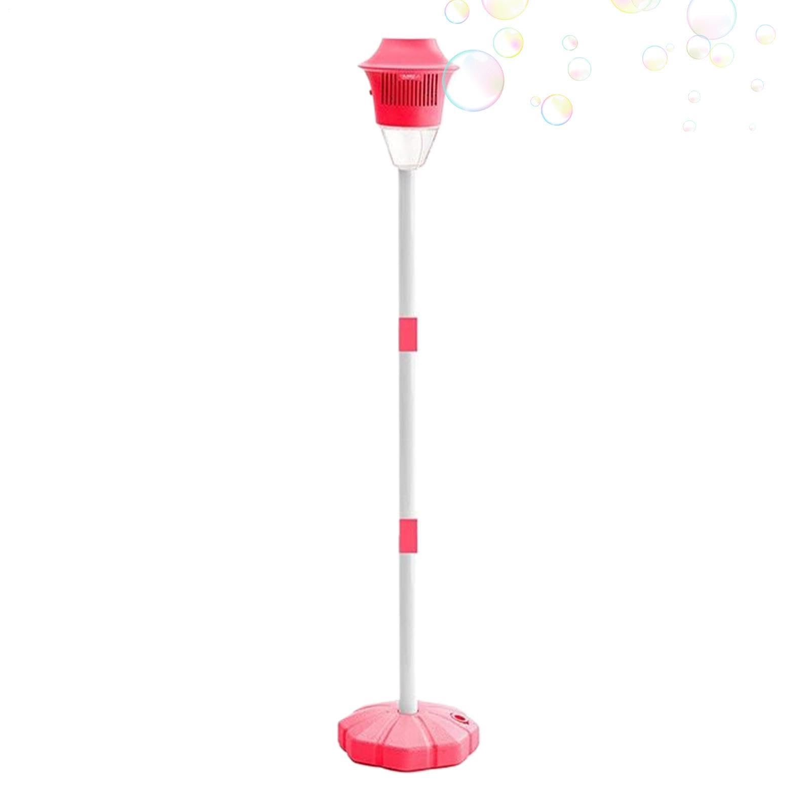 Seifenblasenmaschine mit Fuß – Halterung für Seifenblasenmaschine für Partys, Bubble Machine auf Fuß mit Licht | höhenverstellbar und abnehmbarer Sockel | Außendekoration USB wiederaufladbar Ma