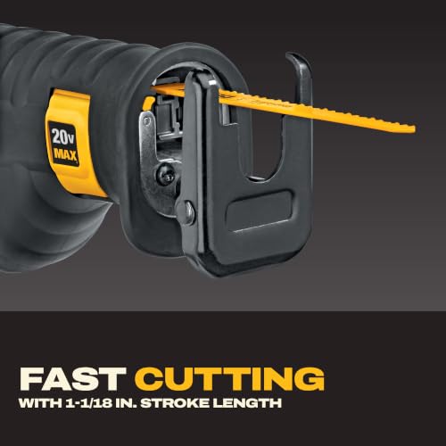 DEWALT 20V MAX Reciprocating Saw, 3,000 Strokes Per Minute, Variable Speed Trigger Cordless Saw, Tool Only (DCS380B) - image 3