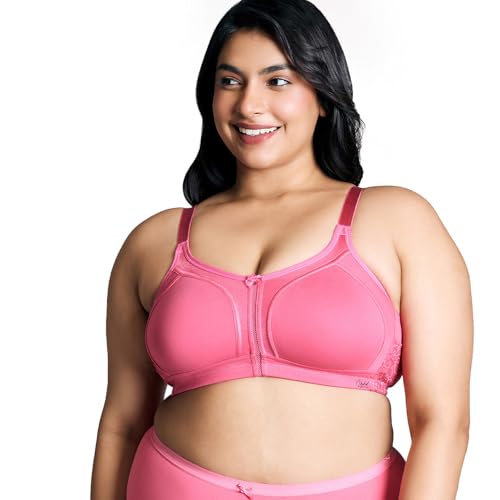 Image of NYKD NYB101 Cotton Non Padded Non Wired Full Coverage Everyday Bra M-Frame Bounce Control (Plus