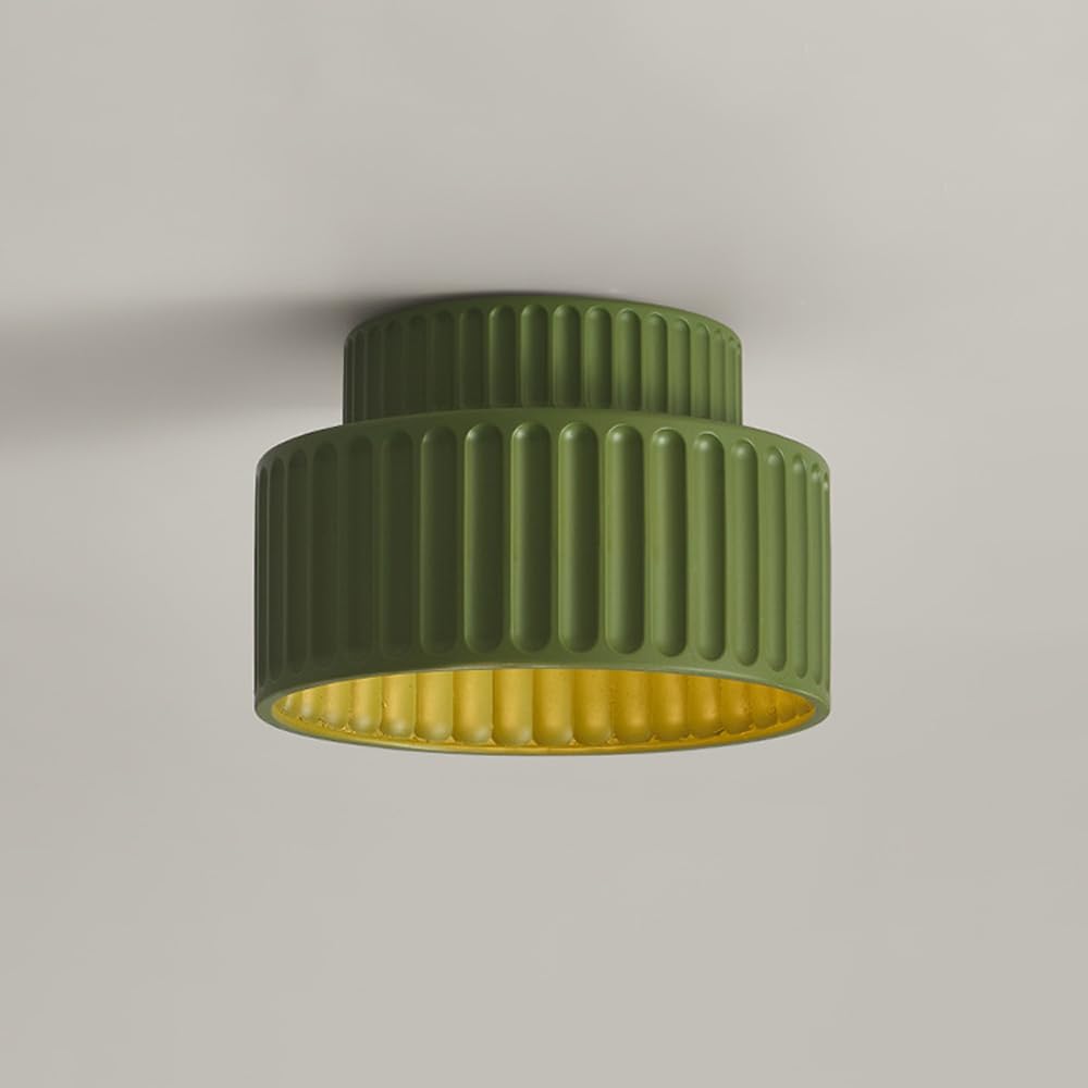 HXYSXHJUO Nordic Ceiling Light Ribbed Semi Flush Mount Lamp Hallway Lighting Fixture, Modern Close to Lights E27 Mini Chandelier for Bedroom Entryway Corridor