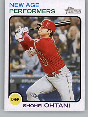 2022 Topps Heritage New Age Performers #NAP-4 Shohei Ohtani Los Angeles Angels MLB Baseball Card NM-MT