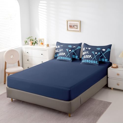 Image of Feelyou Lacrosse Comforter Set Queen Size 7 Piece for Kids Adults