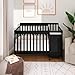 Dream On Me Jayden 4‑in‑1 Mini Convertible Baby Crib & Changer with Storage in Black, Pinewood, GreenGuard Gold & BSA, 1” Mattress Pad, 3 Mattress Heights, Converts to Mini Day & Twin-Size Bed