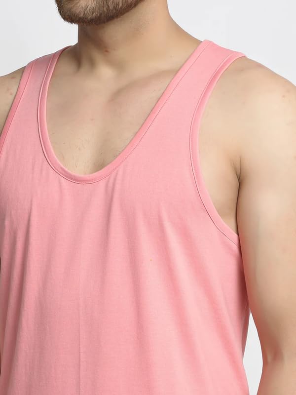 Image of Regular Fit 100% Cotton Vest for Men Multipurpose Sleeveless Undershirts Tank Top Use for Gym wear, Running Tanks Sando and Outdoor Baniyan for Men