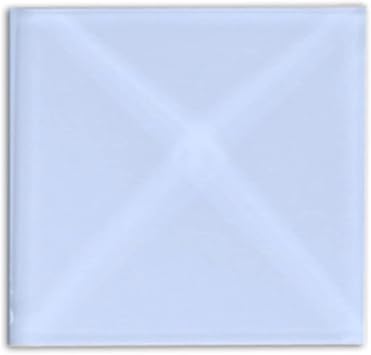 3/4" SQ. Light Blue Peaked Glass Bevel 10 Pack