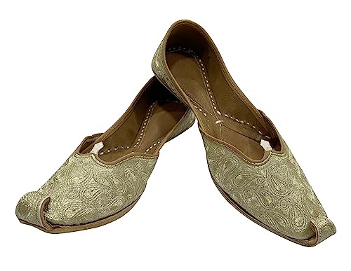 Gold Punjabi Jutti Casual Shoes Indian Traditional Shoes Khussa Shoes Mojari2