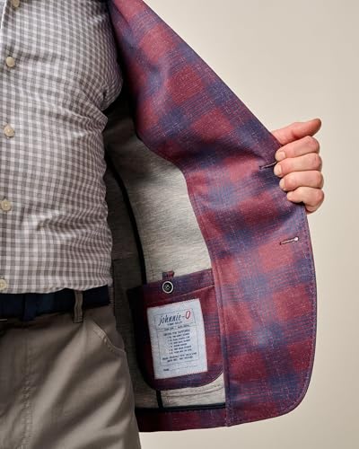 johnnie-O Medici Top Shelf Stretch Knit Sport Coat Malibu Red / 46 / R4