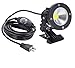 Kiven 1pcs LED Clip on Light Outdoor IP65 Waterproof 6000K Daylight Cool White Signboard Blackboard Lighting Adjustable Desk Stand Arm Lamp with Power Plug and waterproof switch