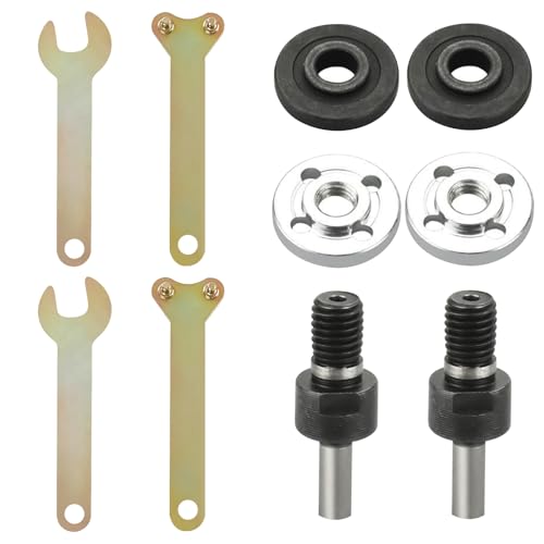 Angle Grinder Mandrel Adaptor and Accessories Set - 6mm/10mm for Electric Grinding Tile Cutting, Metal Polishing