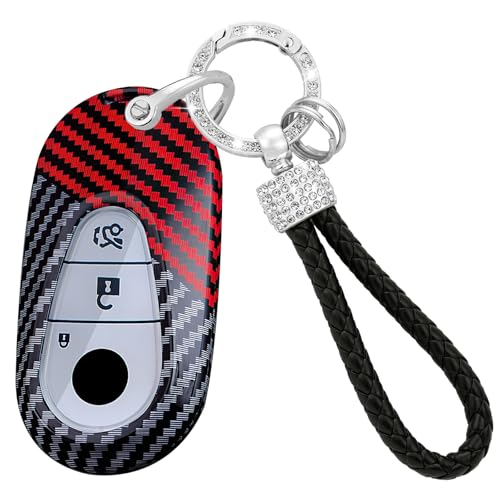 Coque carbone clé Mercedes Classe E évite les rayures avec porte-clés USA