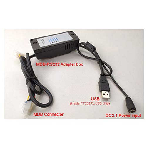 Sonew Mobile Card Terminal for Contactless Payments, MDB Payment Device to PC Converter Bill Acceptor Round Collector USB Adapter Interface Box