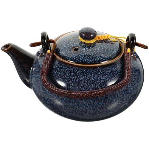 Théière céramique bleu vintage durable et résistante pour infusions - 2