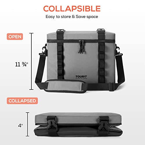 Tourit Cooler Bag 46-Can Large Collapsible Cooler Bag 32L Insulated Leakproof Coolers For Picnic, Beach, Work, Trip #TOP6