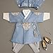 OUJIN I Korean Light Blue Boy Hanbok 100days~10y/o Korean Traditional Dress Baby Boy Kids Hanbok (as1, Age, 1_Year)