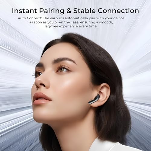 Image of TP TROOPS Wireless Earbuds with Touch Controls, 30 Hours Battery Life, Bluetooth in-Ear Headphones, TWS with Bluetooth v5.4(Black)