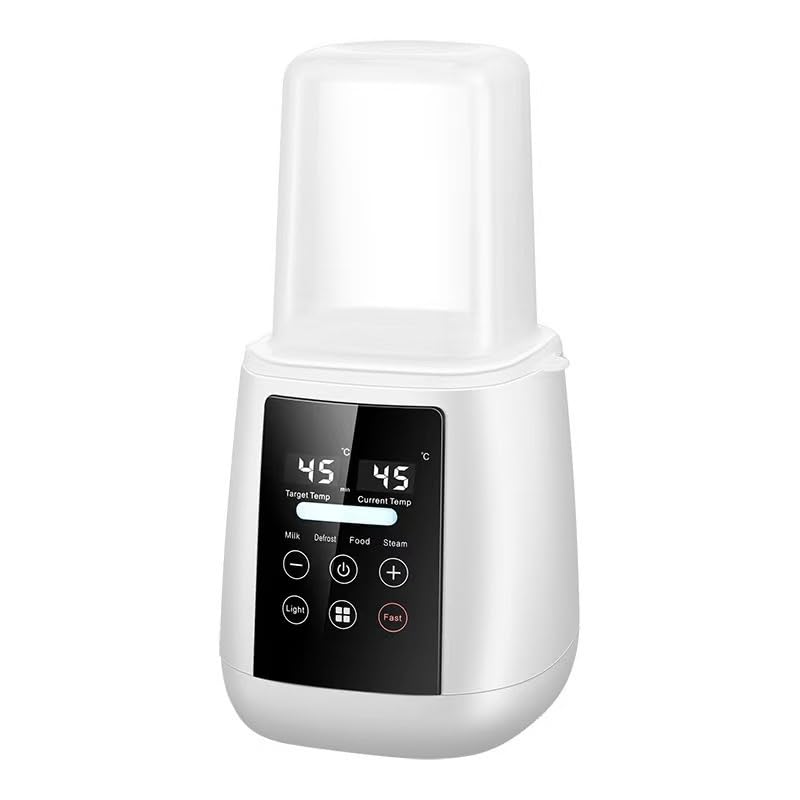 Premium White Bottle Warmer | 48 H Thermostat-Controlled Heater with Night Light & Thaw Mode – Compatible with Breastmilk & Formula | BPA‑Free
