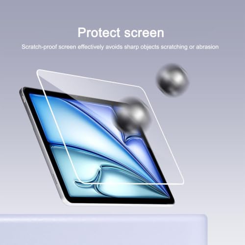 Image of Ailun Screen Protector for iPad Air 11 inch 6th Generation [2024 6th Generation], iPad Pro 11 inch 2024 5th Generation, iPad 10th Screen 10.9 inch Tempered Glass [Face ID and Apple Pencil