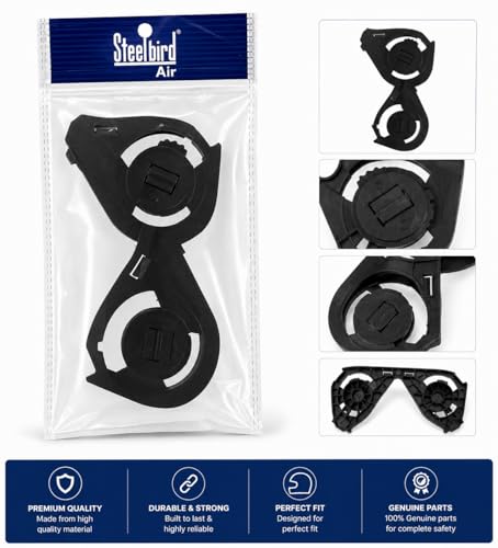 Image of Steelbird SBA-7 Visor Fitting Pivot Kit, Side Mechanism Units, Universal Fit, Clear, Fibre, for All SBA-7 Models