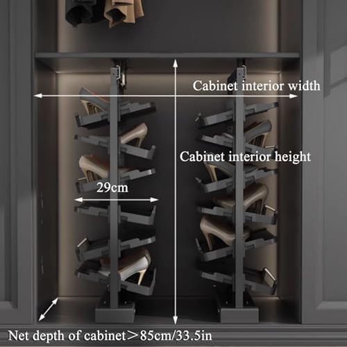 Zapatero extraíble Ajustable, organizador Vertical de Metal para armario, solución de almacenamiento Que ahorra espacio para Zapatos, Perfecto para El hogar y la entrada.