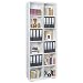 Produktbild mutatio Regal Büroregal Büro Möbel 80,2 cm x 214,7 cm x 35 cm Standregal Hoch Bücherregal Weiß Aktenregal Für Ordner Regal Gross Allzweckregal Holz Meerzweckregal Aufbewahrungsregal Büromöbel