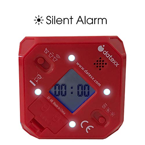Datexx TimeCube Plus Preset Timer with 4 LED Light Alarm for Time Management, and Countdown Settings (Red - 5,10,20,25 min)