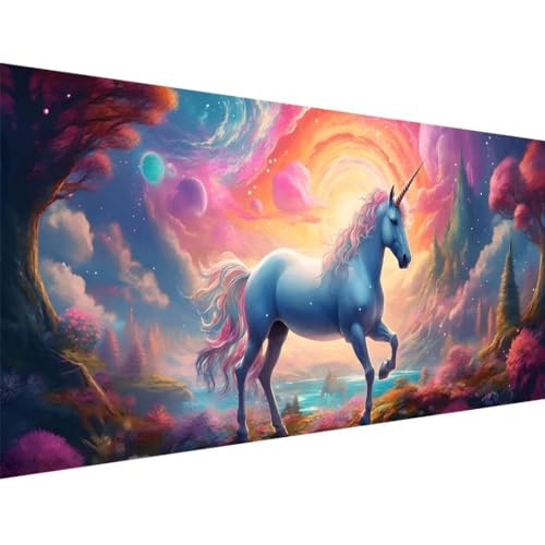 Kit Complet Diamond Painting Licorne 150x60cm Grand Format Peinture Diamant Y-7