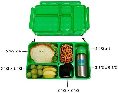 Miniatura 3 de Fiambrera deportiva aislada a prueba de fugas para niños y niñas  Lonchera Bento de 5 compartimentos a prueba de fugas  Bolsa de almuerzo aislada