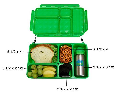 Go Green Lunch Box | Sports Leakproof Insulated Lunch Box Set For Boys Girls Kids | 5 Compartment Bento Leakproof Lunch Box | Insulated Lunch Bag | Beverage Bottle | Gel Ice Pack (Extreme Sports) #TOP2