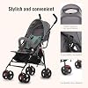 Dream On Me Vista Moonwalk Baby Stroller, Lightweight Travel Umbrella Stroller with Compact Fold, Smooth Ride Wheels, Multi-Position Recline, Spacious Storage Basket with Cup Holder, Mint