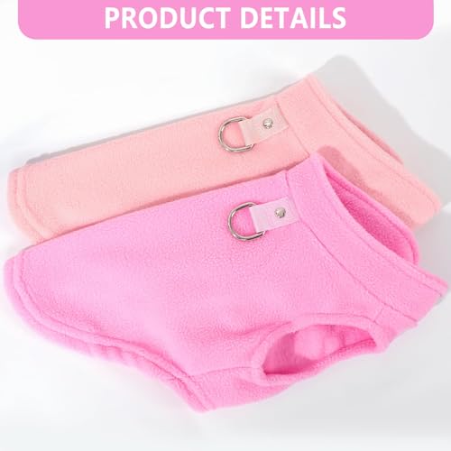 Image of 2 Pack XXXL Dog Sweater, Fleece Dog Sweaters for Large Dog Winter Warm Pet Sweater Thick Jacket Clothes Pullover Dog Sweatshirt Coat,XXXL (Pink,Light Pink, 37-49lbs)