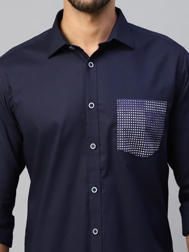 Image of DON VINO Men's Blue & Purple Small Checks Formal Shirt