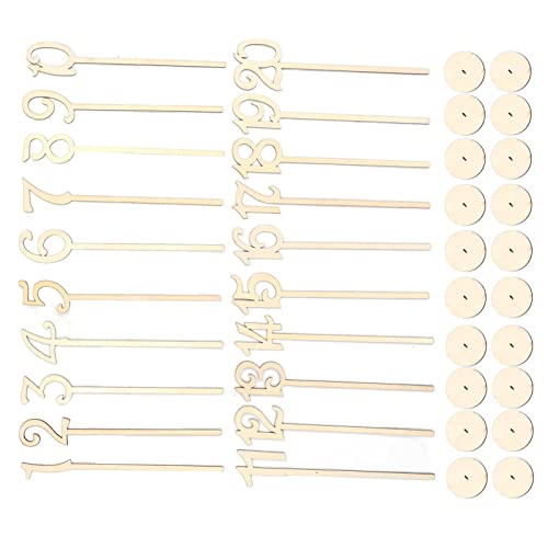 Pssopp 20 Pezzi di Numeri da Tavolo in Legno