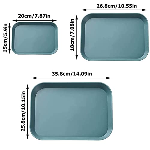 3 Pezzi Vassoio Rettangolare, Vassoio Plastica