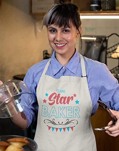 SMARTYPANTS Personalised GBBO Star Baker Apron - Gift Present - Cooking Kitchen - Perfect Gift for Mother's Day Boys Girls Adults Birthday Christmas - Chef Baker