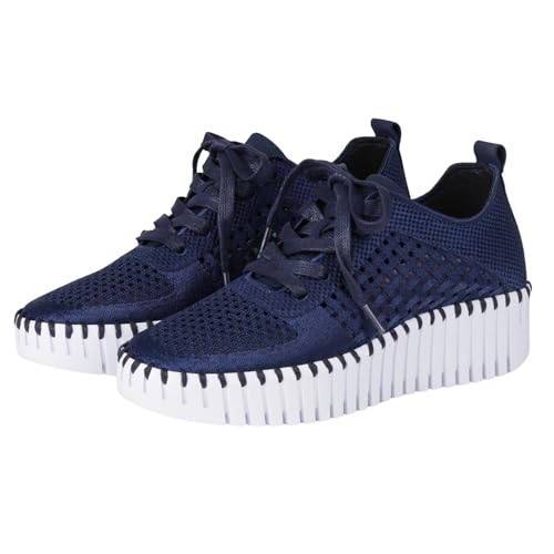 Ilse Jacobsen HORNBAEK Women's Tulip 4271 Lace Up Wedge2