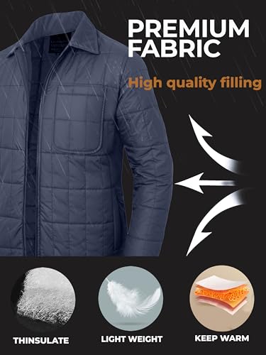 Image of URBAN BUCK Packable Puffer Jacket for Men Lightweight Winter Windproof & Water Repellent Hiking Jackets