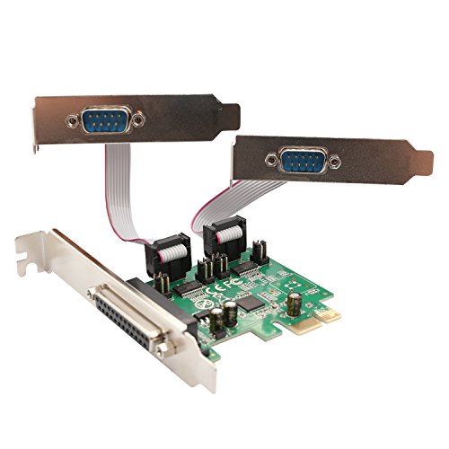 IO Crest 2 Port Parallel 1 Por Serial PCIe x1 Card, PCI Express to DB25 and DB9 with Low Bracket, Support SPP / PS2 / EPP/ECP Modes RS232 / RS485 / RS422 and Centronics Interface SI-PEX50103