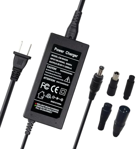 29.4V 2A Charger 5 Plugs for Scooter 24V 25.2V 25.6V Lithium