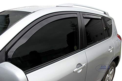 Deflettori D'Aria Heko Per Toyota RAV4 IV (2012-2018) - Set 2 Pezzi Anteriori, Tintati, Antipioggia E Antivento